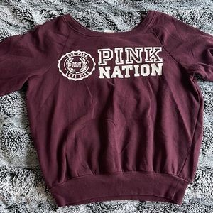 Pink Brand Maroon Cozy Fleece Sweater